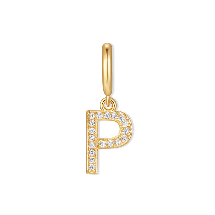 Waterproof Crystal Initial Charm