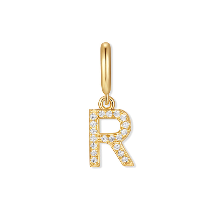 Waterproof Crystal Initial Charm