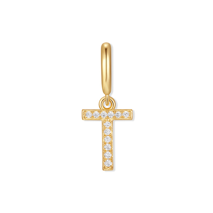 Waterproof Crystal Initial Charm