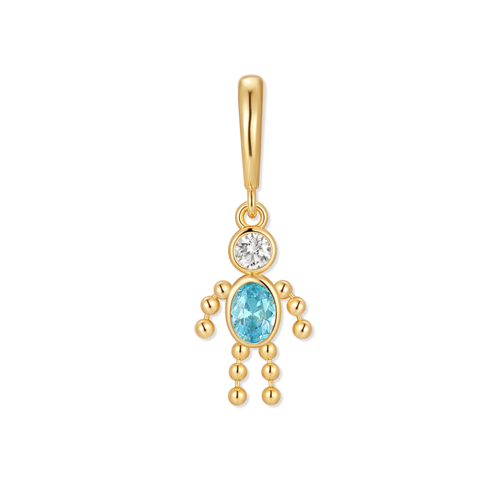 Birthstone Boy Charm