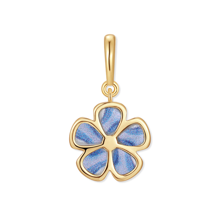 Marble Blue Flower Charm