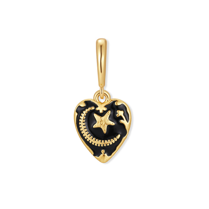 Midnight Star Heart Charm