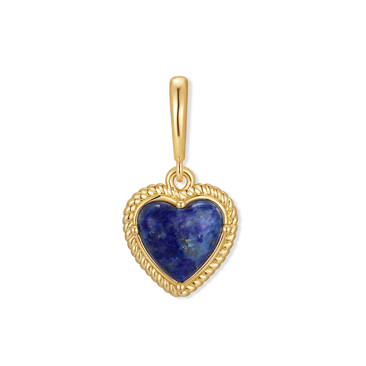 Lapis Heart Charm