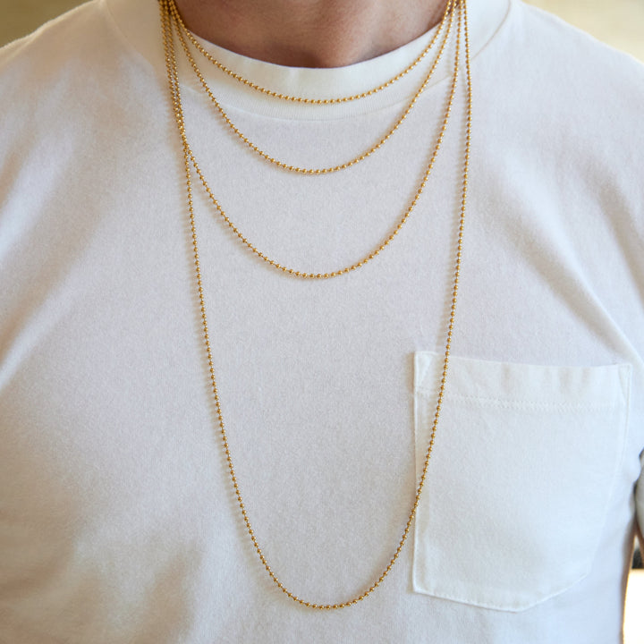 2.4mm Gold IP Plated Bead Chain