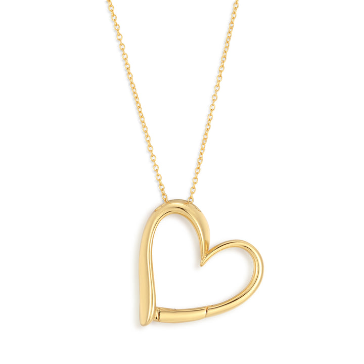 Engravable Open Heart Bead Necklace