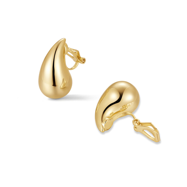 Waterproof Teardrop Clip On Earrings