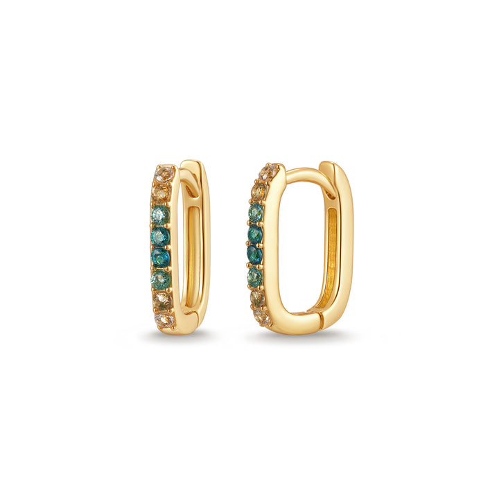 Custom Ombre Birthstone Hoops