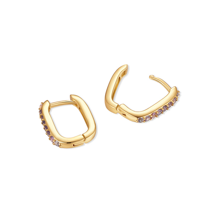 Custom Ombre Birthstone Hoops