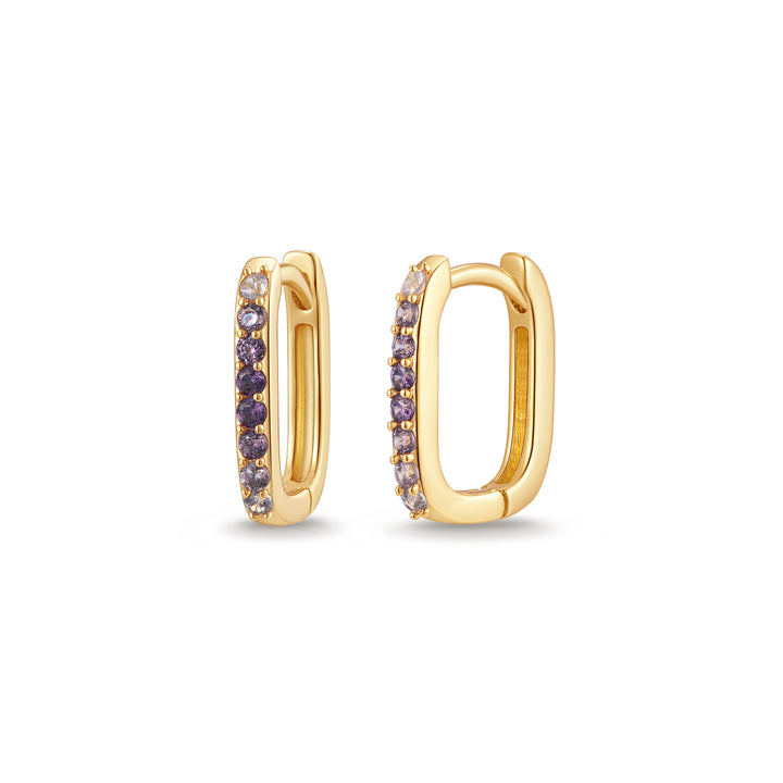 Custom Ombre Birthstone Hoops