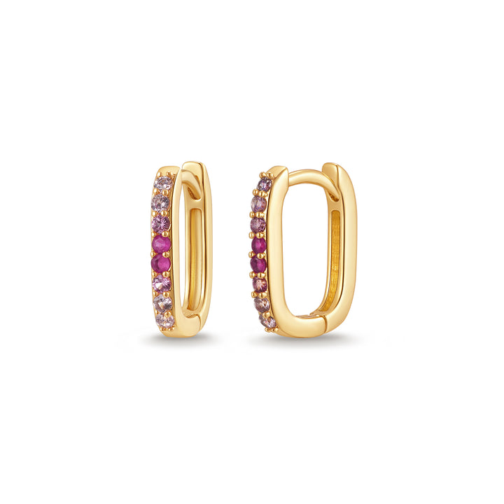 Custom Ombre Birthstone Hoops