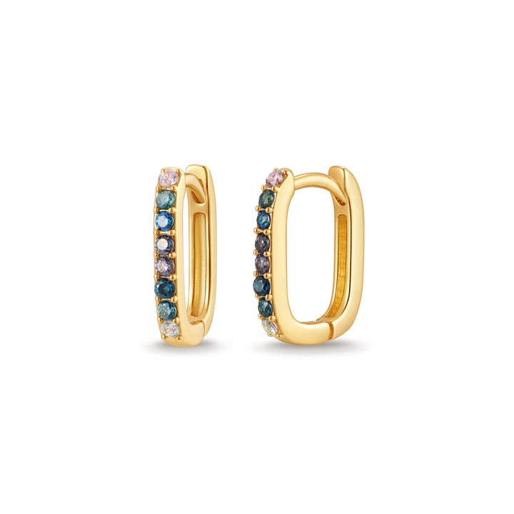 Custom Ombre Birthstone Hoops