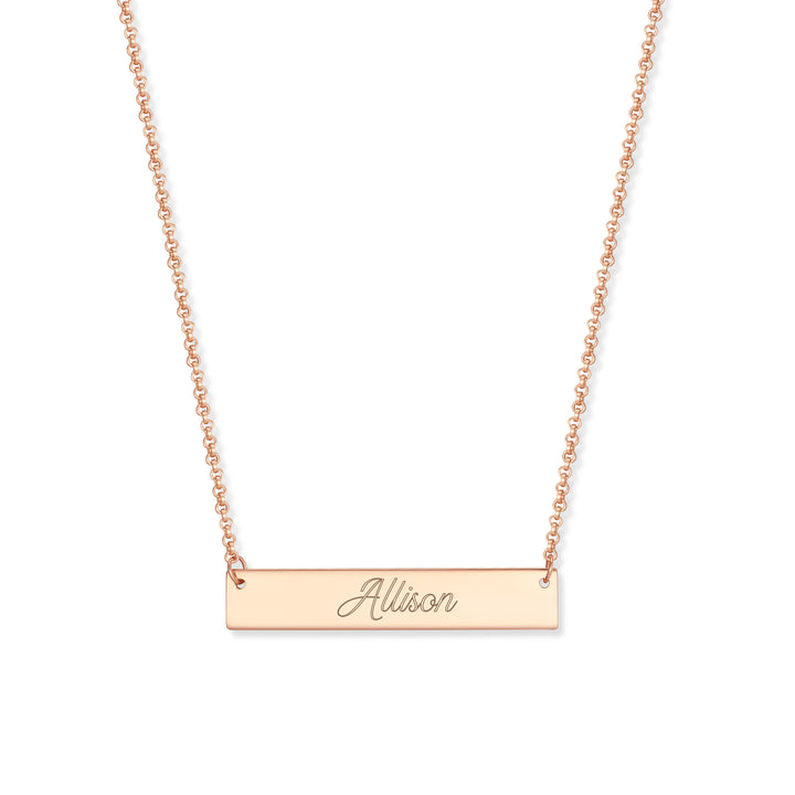 Engravable Petite Name Bar Necklace