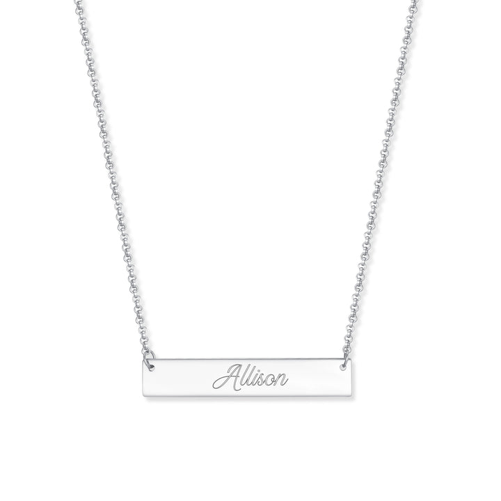 Engravable Petite Name Bar Necklace