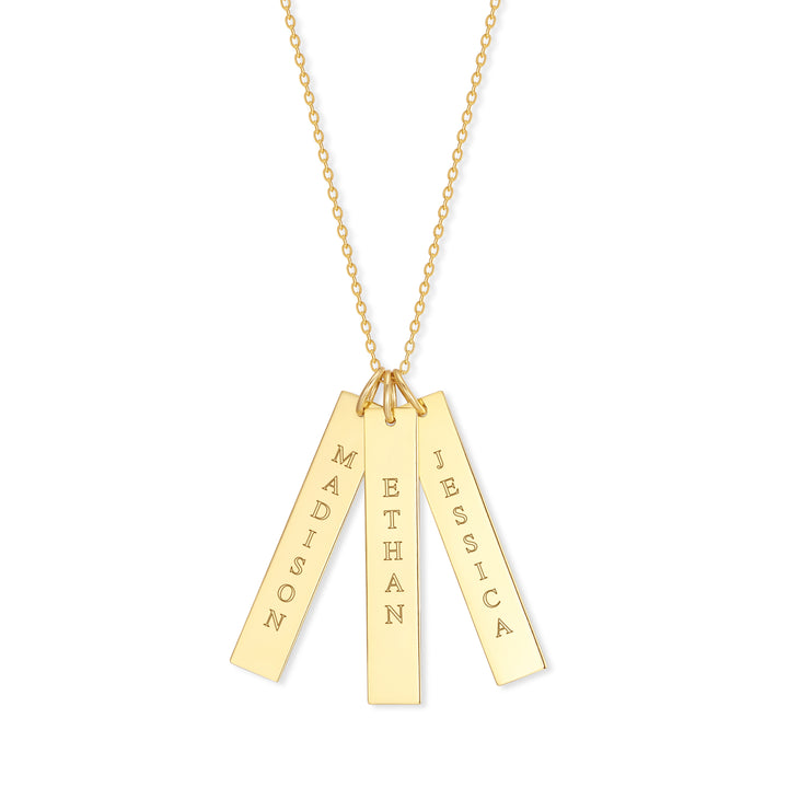 Engravable Vertical Name Bar Pendant