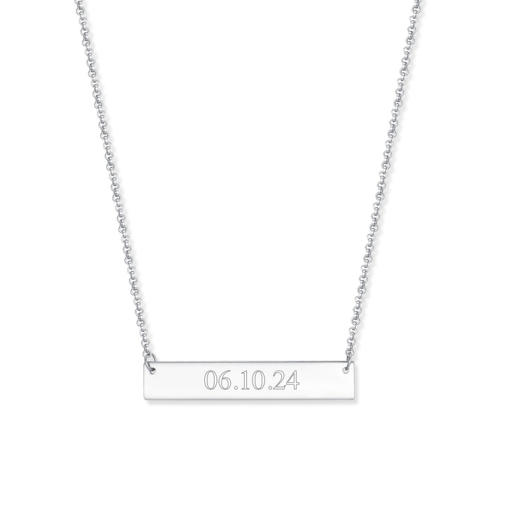Custom Date Bar Necklace