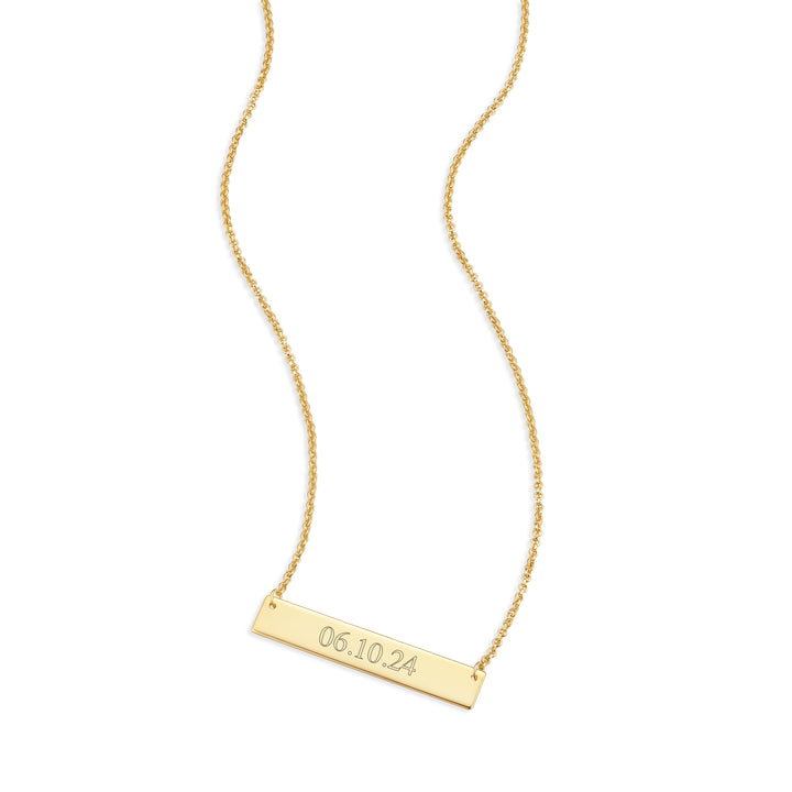 Custom Date Bar Necklace