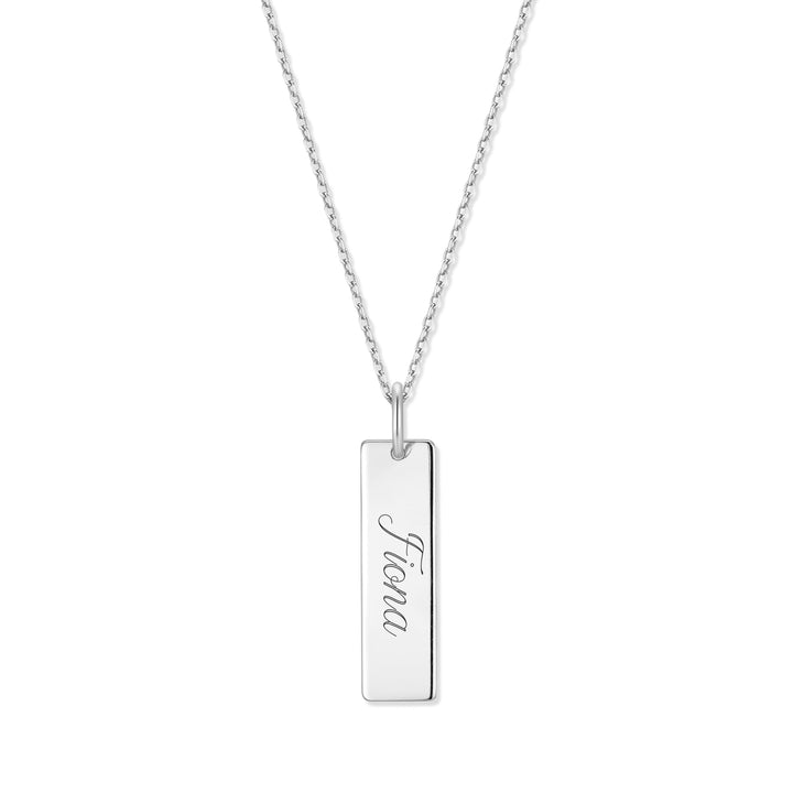 Engravable Petite Vertical Bar Necklace
