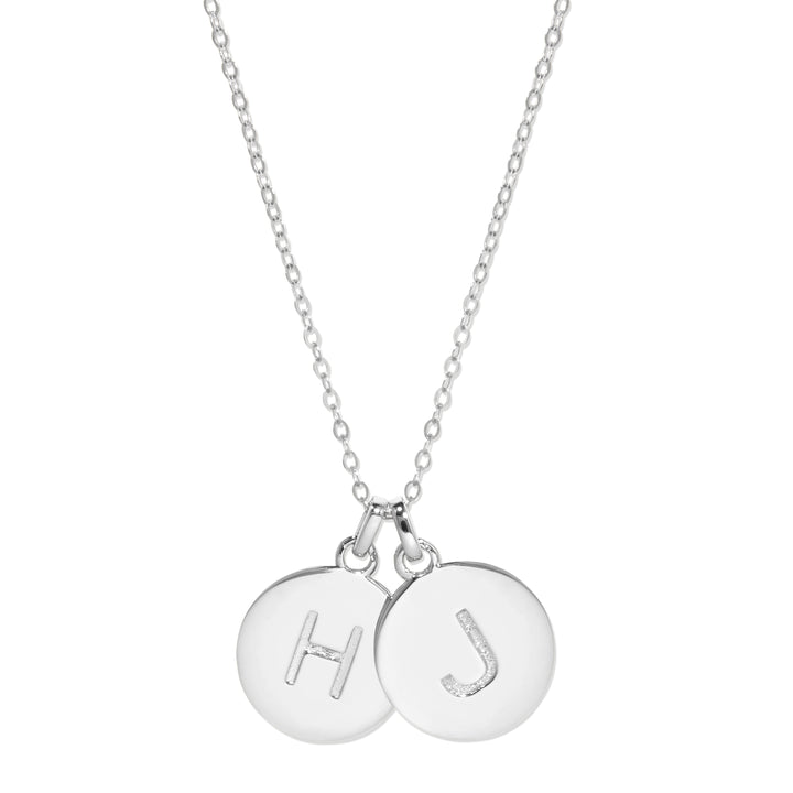 Two Initial Disc Necklace