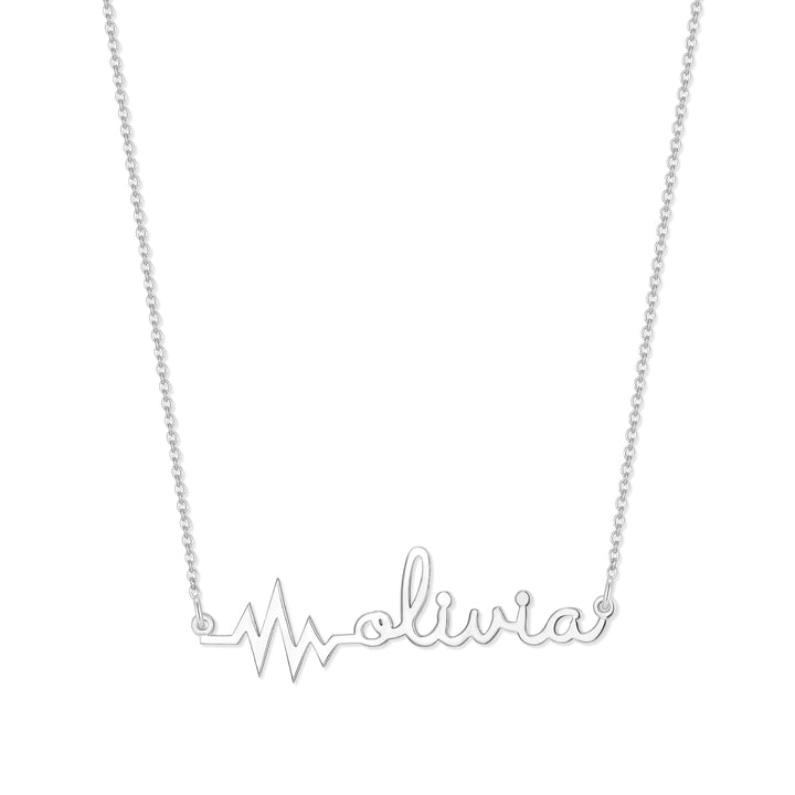 Heart Beat Name Necklace