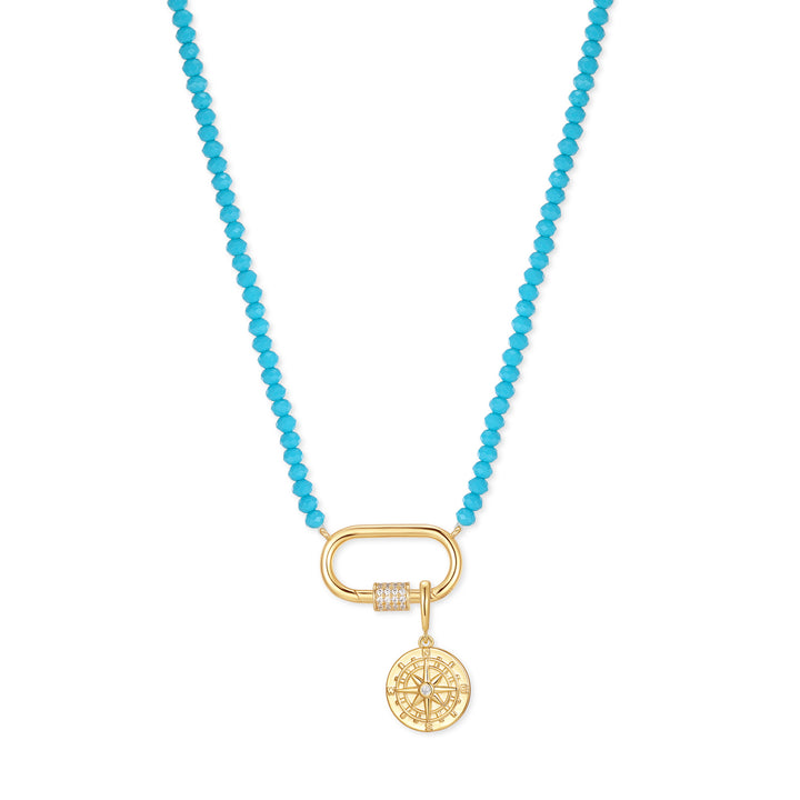 Build Your Own Turquoise Carabiner Charm Necklace