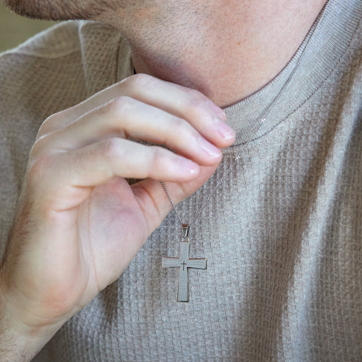 Lords Prayer Cross Pendant