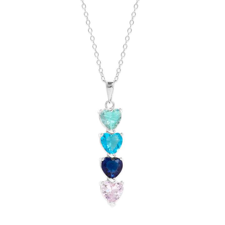 4 Stone Custom Birthstone Heart Drop Mother&