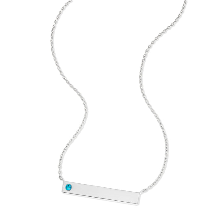 Custom Birthstone Bar Necklace