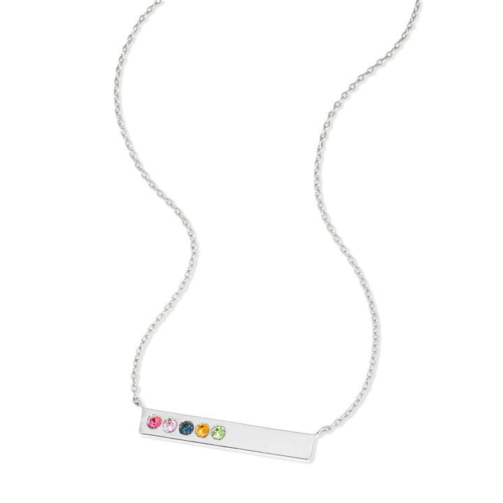 Custom Birthstone Bar Necklace