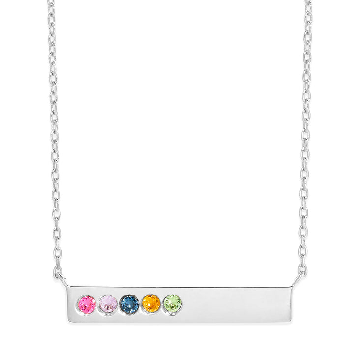 Custom Birthstone Bar Necklace