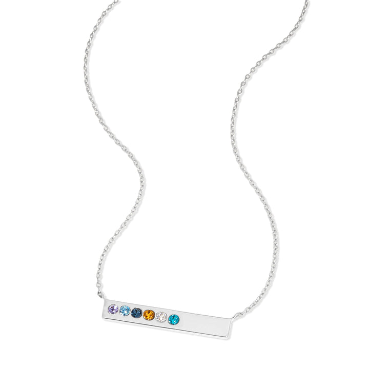 Custom Birthstone Bar Necklace