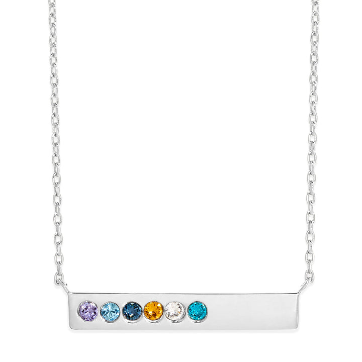 Custom Birthstone Bar Necklace