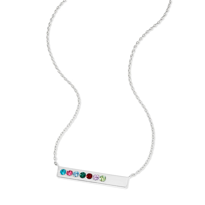 Custom Birthstone Bar Necklace