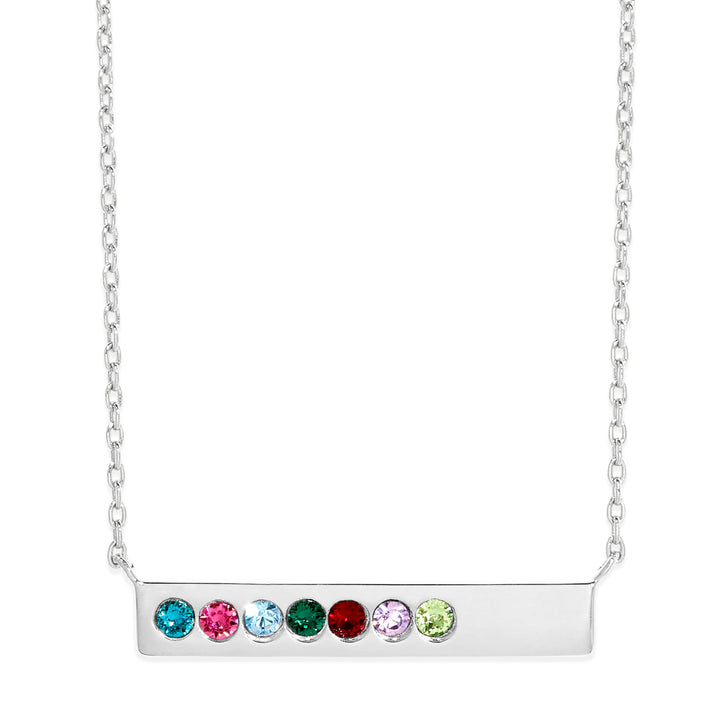 Custom Birthstone Bar Necklace