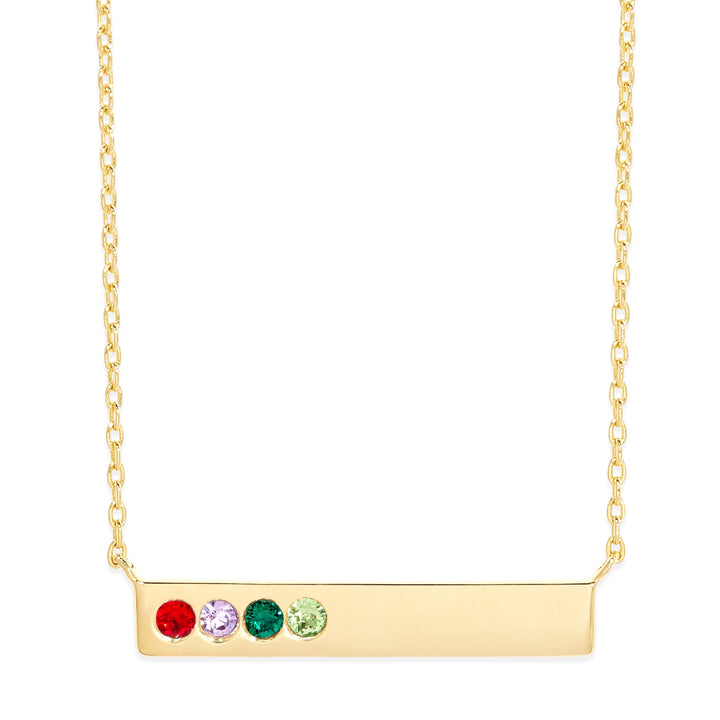 Custom Birthstone Bar Necklace