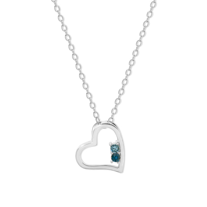 Custom Petite Heart Birthstone Pendant