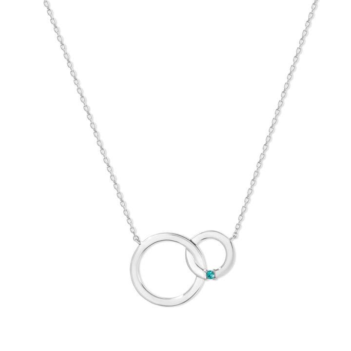 Custom Interlocking Circle Eternity Birthstone Necklace