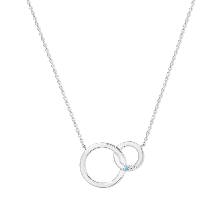 Custom Interlocking Circle Eternity Birthstone Necklace