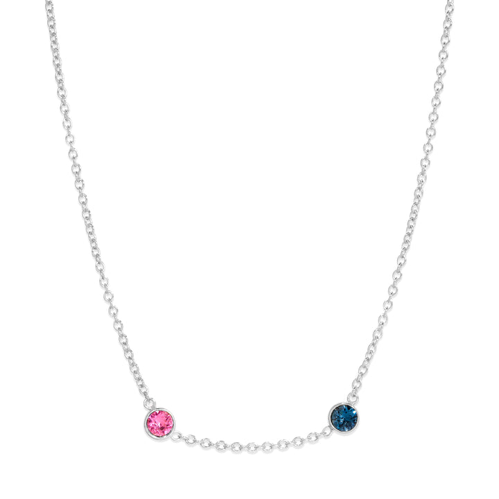 Floating Bezel Set Birthstone Necklace