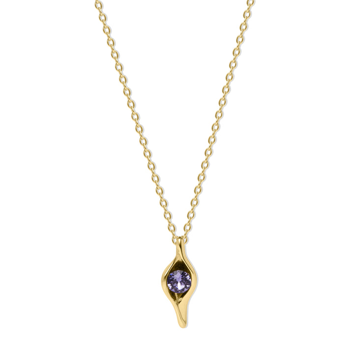 Custom Birthstone Pea in a Pod Gold Necklace