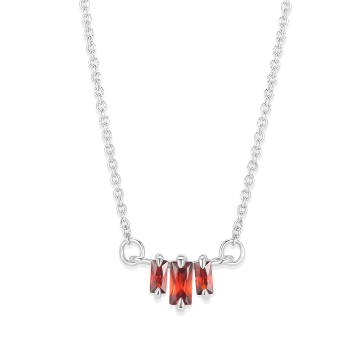 Baguette Birthstone Necklace