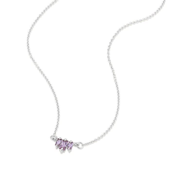 Baguette Birthstone Necklace