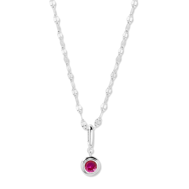 Custom Birthstone Hinge Charm Necklace