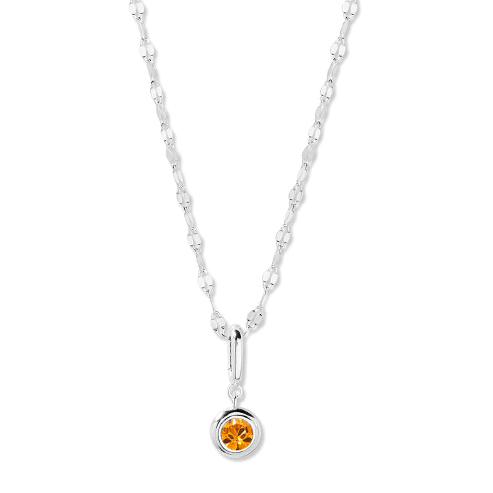 Custom Birthstone Hinge Charm Necklace