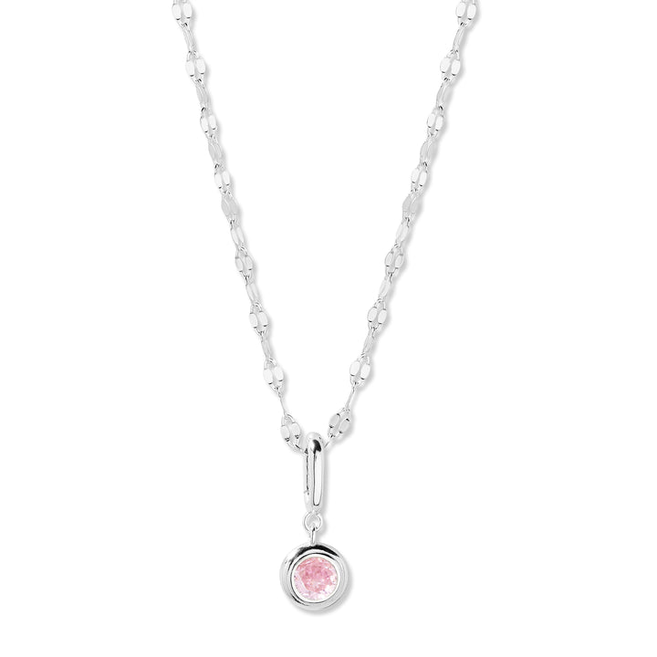 Custom Birthstone Hinge Charm Necklace