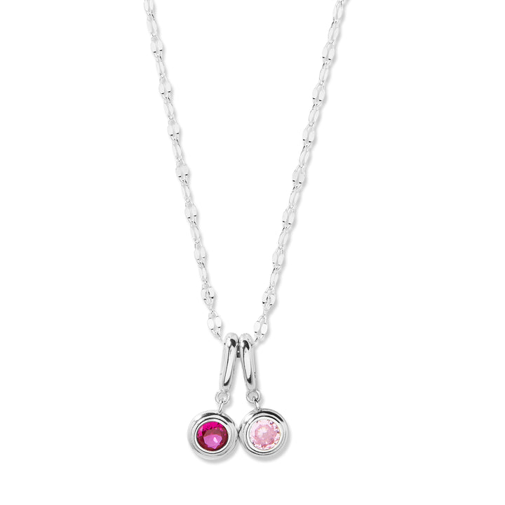 Custom Birthstone Hinge Charm Necklace