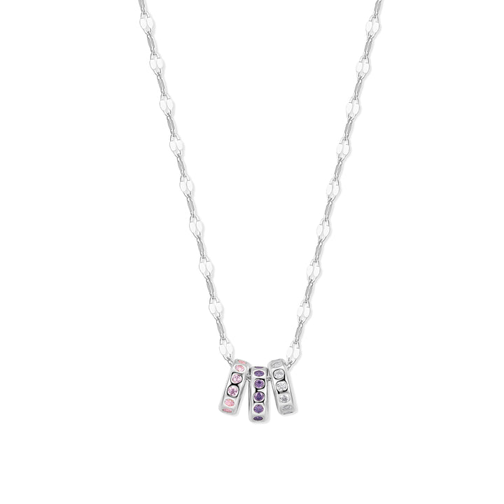 Custom Stackable Petite Birthstone Charm Necklace