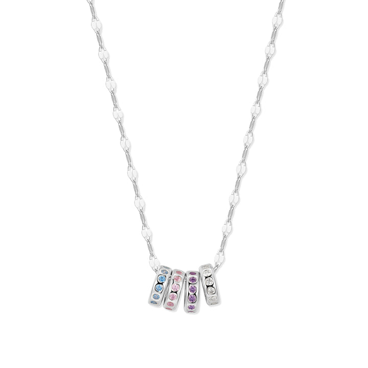 Custom Stackable Petite Birthstone Charm Necklace