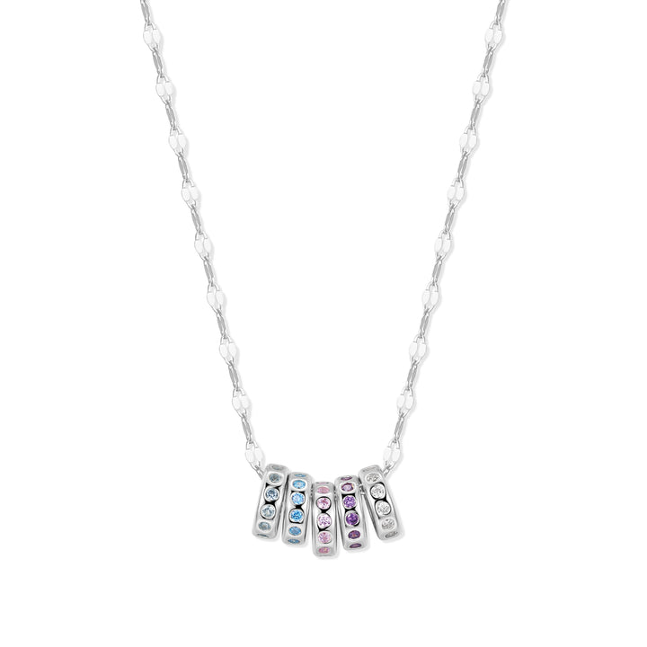 Custom Stackable Petite Birthstone Charm Necklace