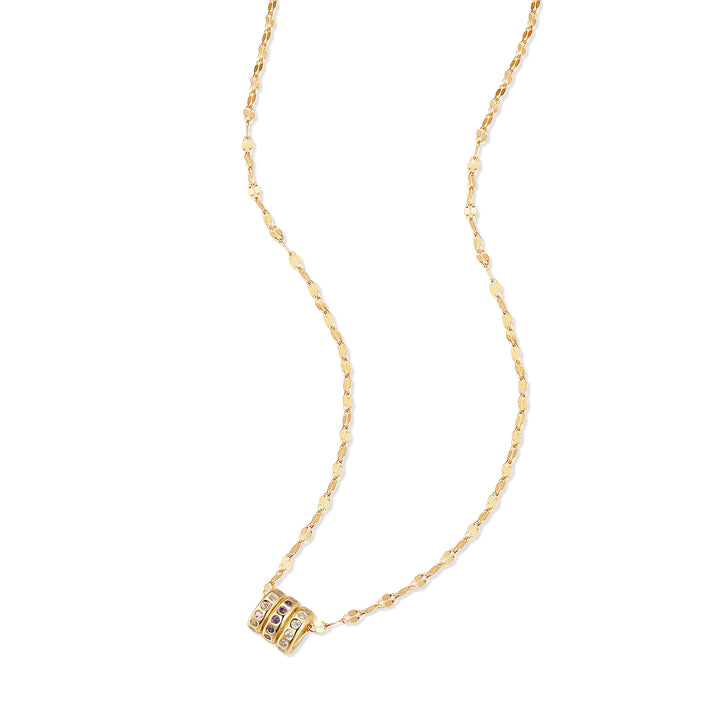 Custom Stackable Petite Birthstone Charm Necklace