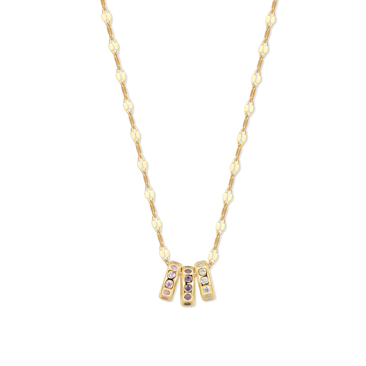 Custom Stackable Petite Birthstone Charm Necklace